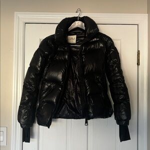 SAM Shiny Black Quilted Jacket
